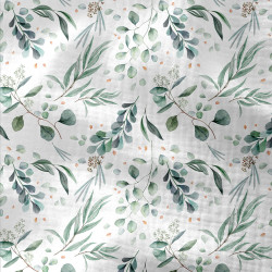 Doble gasa estampada SCARLETT Blanco / Verde